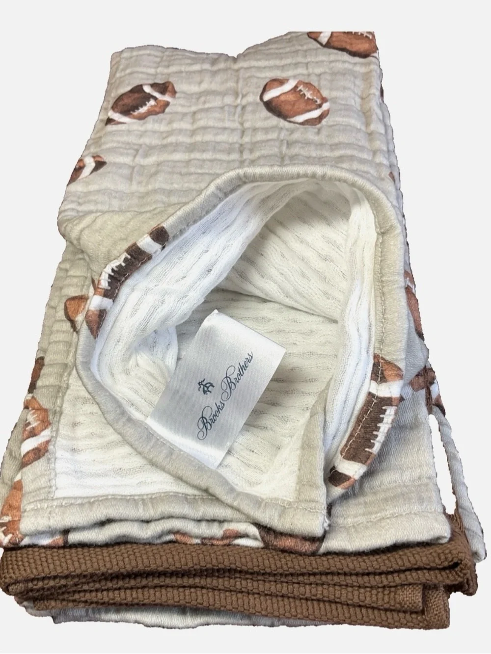 🆕 Brooks Brothers Football Kitchen Towels 3 Pack